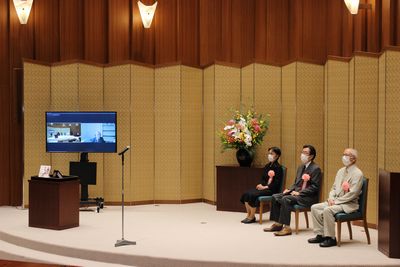 Scene from the International Prize in Japanese Studies award ceremony